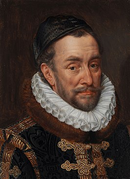 Portret van Prins Willem van Oranje, stadhouder van Holland, die in 1562 opdracht gaf het land te zuiveren van vagebonden en landlopers.