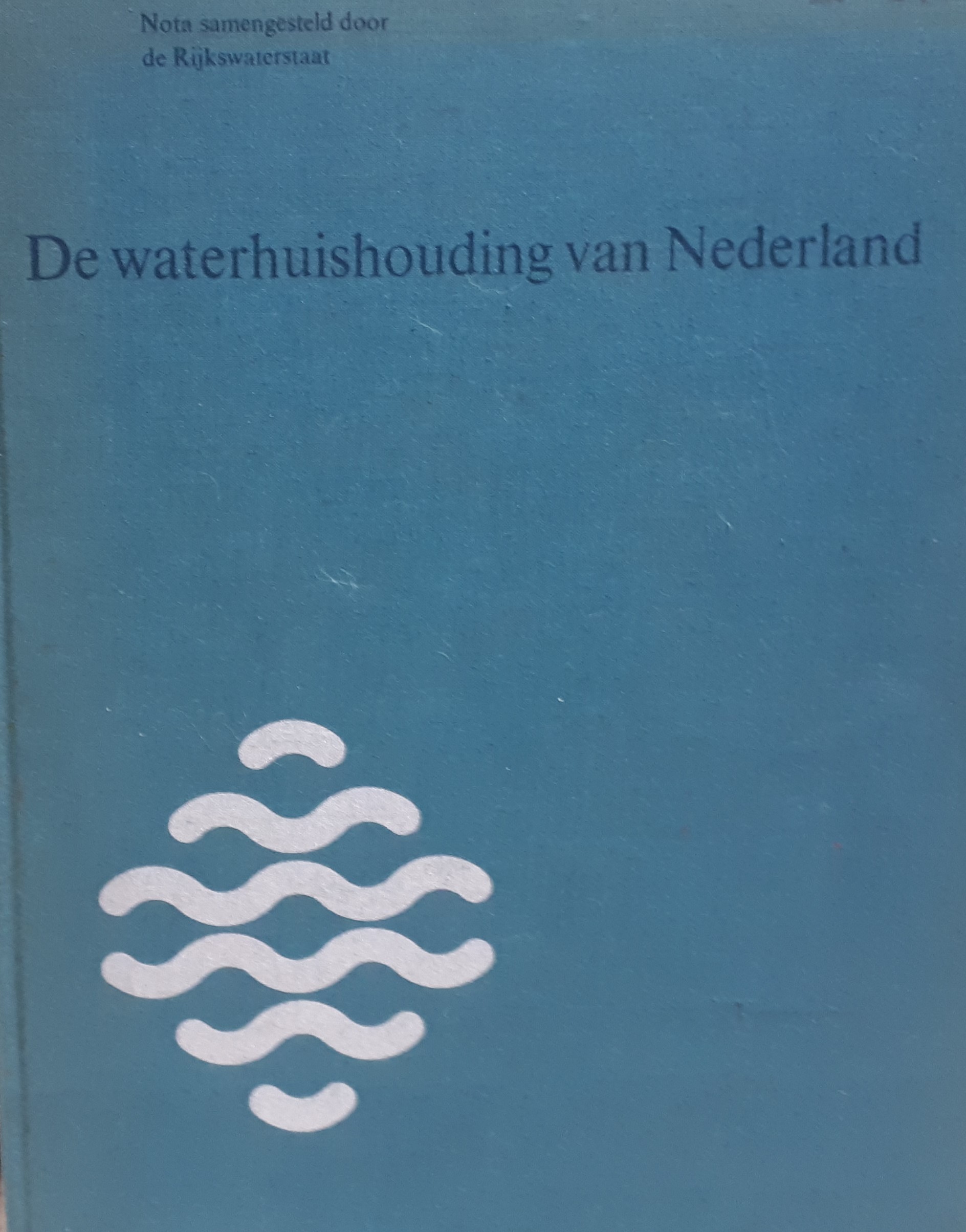 Boekomslag: De waterhuishouding van Nederland, nota samengesteld door de Rijkswaterstaat, 1968.